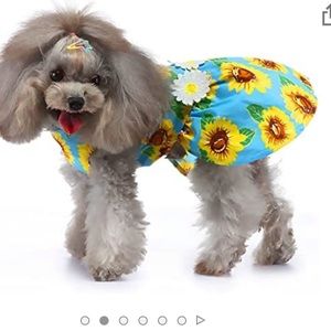 NWOT / Dog Dresses for Small Dogs - Sunflower Print size small